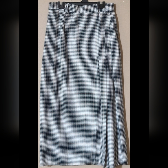 Vintage F Stop Houndstooth A-Line Maxi Skirt Size 12 - Picture 1 of 9